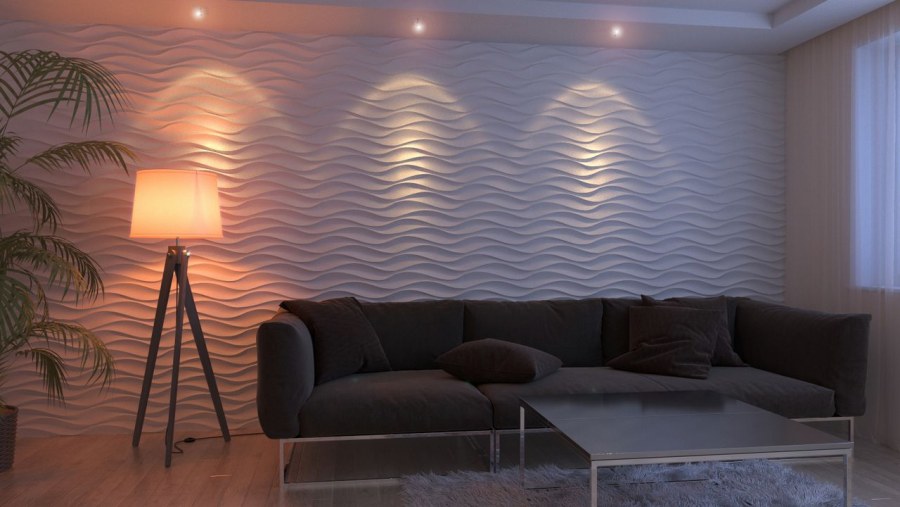 Гипсовые 3д панели волна