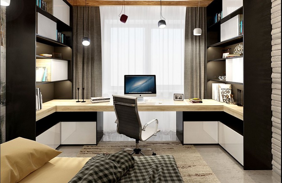 Комната лофт кабинет + спальня 16м2