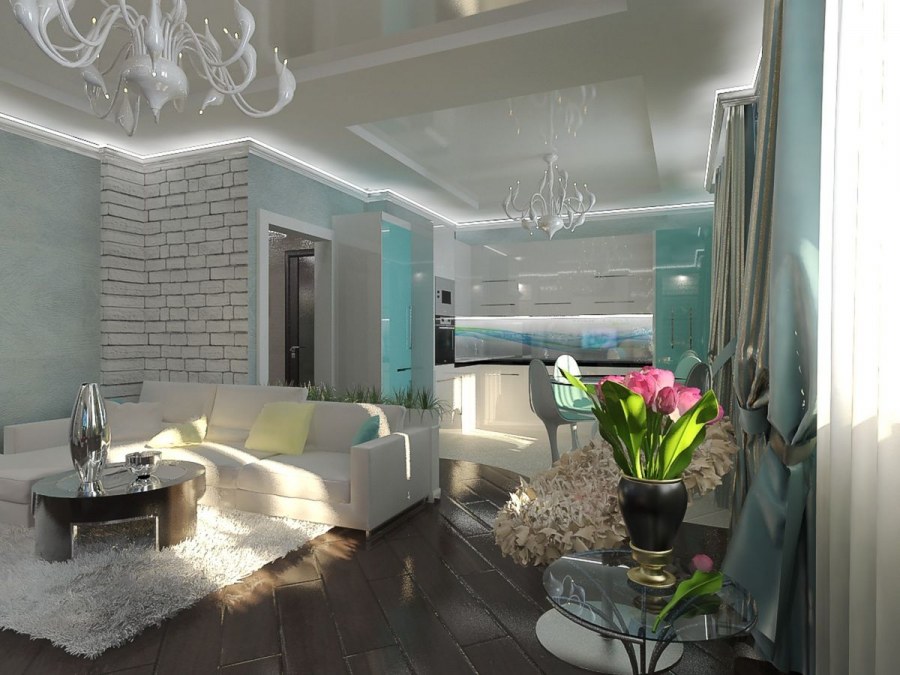 Интерьер квартиры студии для молодой девушки