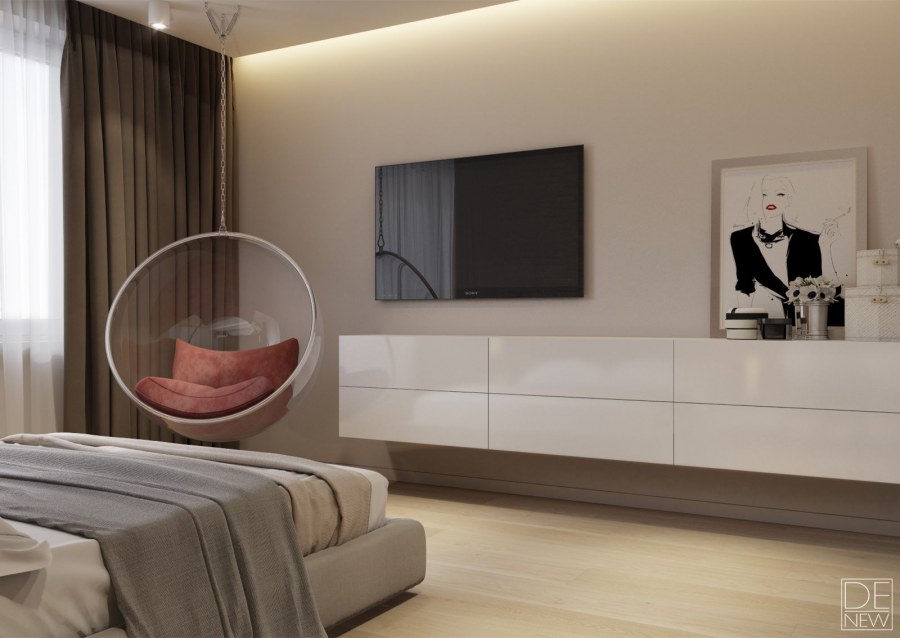 Гостиная-спальня в стиле Минимализм
