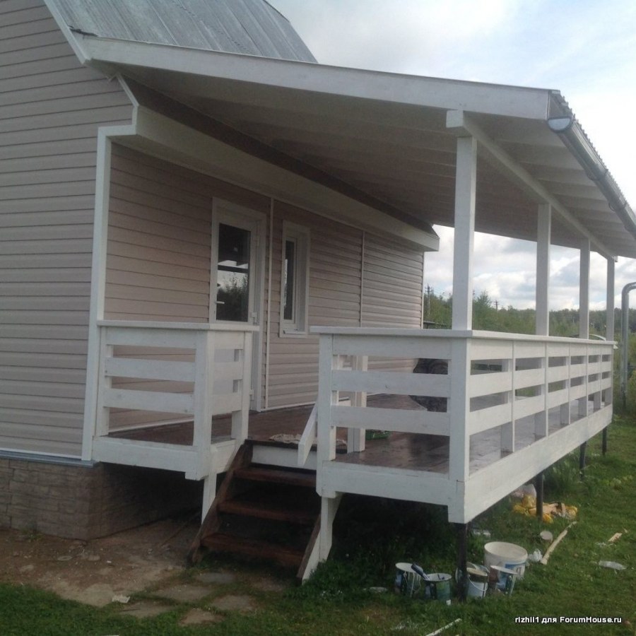Пристройка веранды к дачному дому