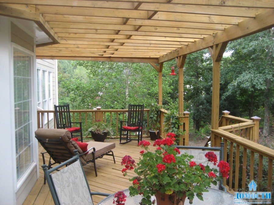 Дачные террасы с навесом