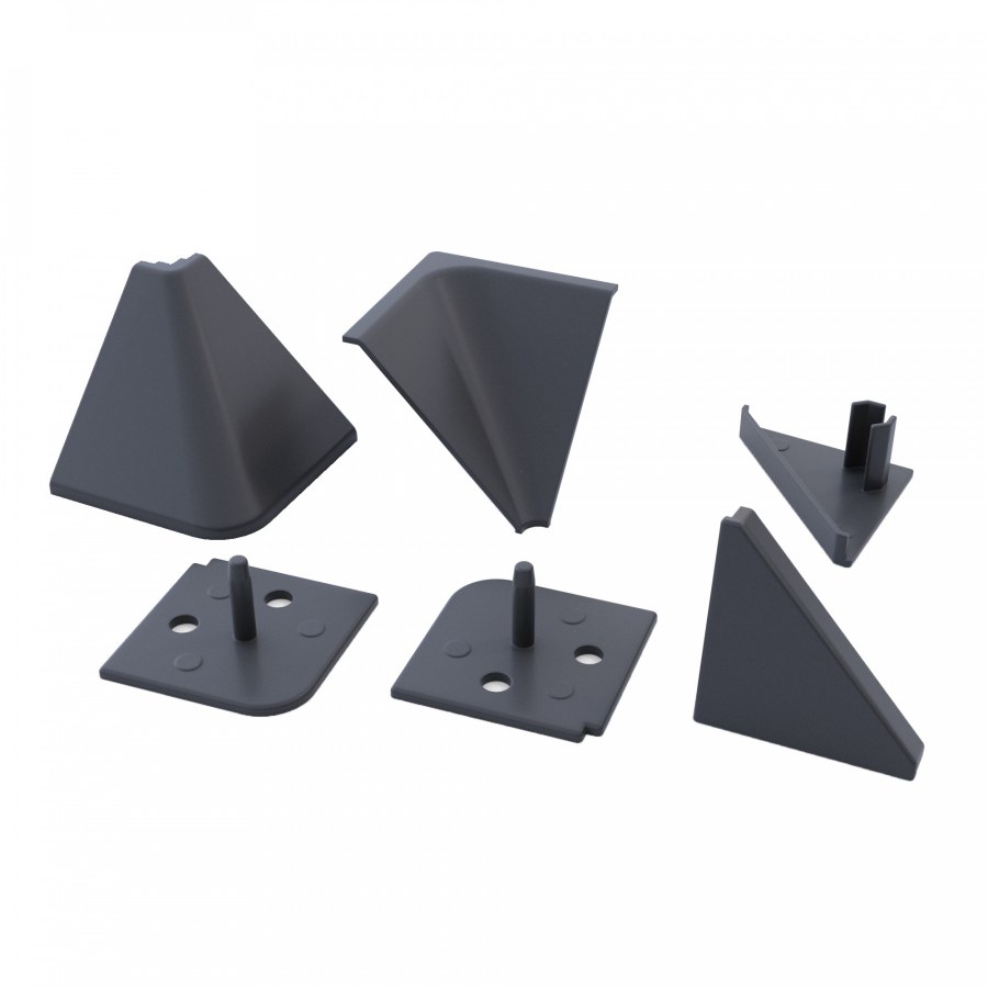 Комплект заглушек для плинтуса к столешнице