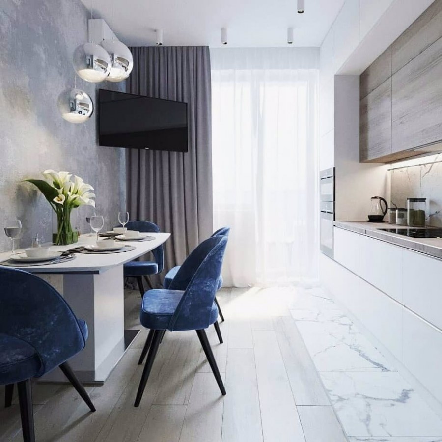 Интерьер кухни 13 квадратных метров