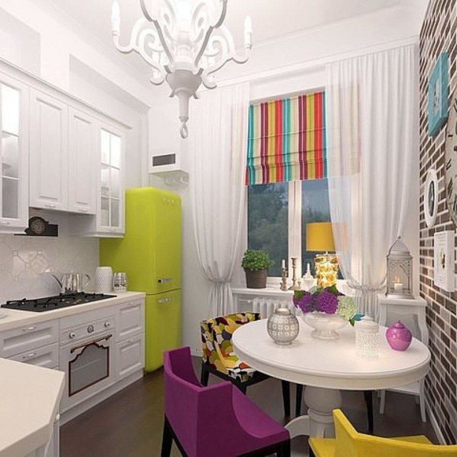 Яркие акценты в интерьере кухни