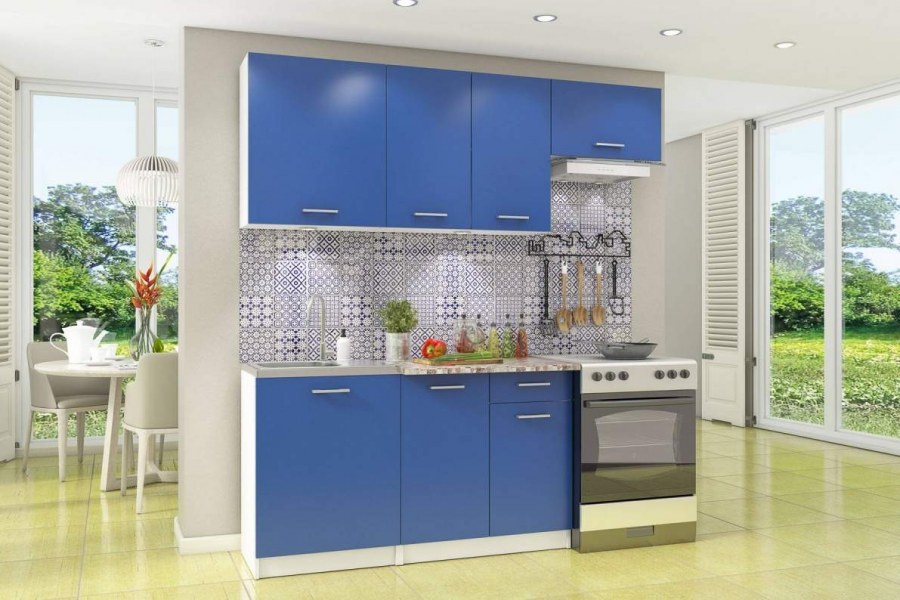 Кухонный гарнитур Stolline Бланка СТЛ.218.00М белый/синий