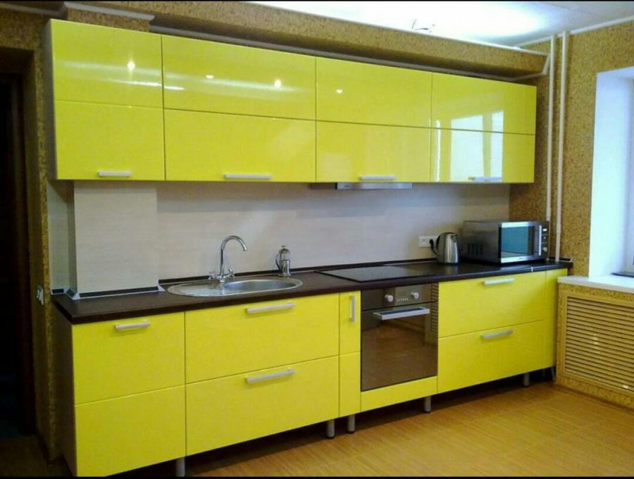 Кухни желтые из пленки