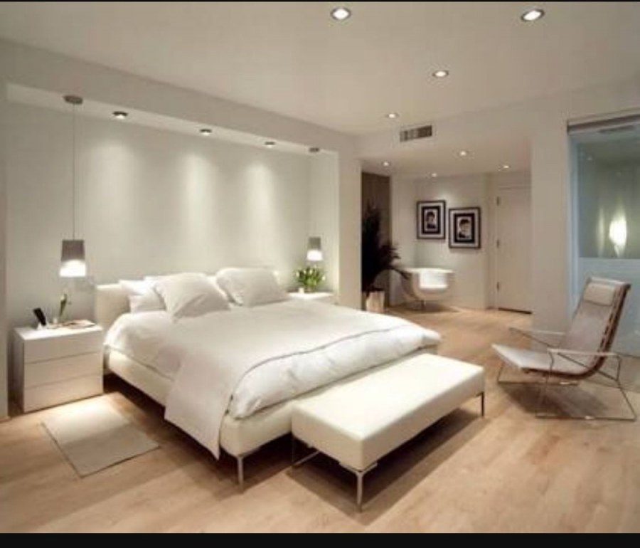 Точечное освещение в спальне