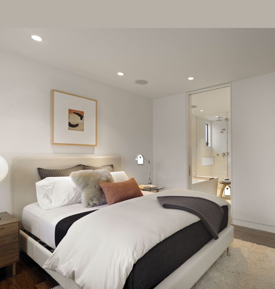 Точечное освещение в спальне