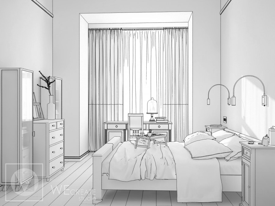 Эскиз спальни в хрущевке