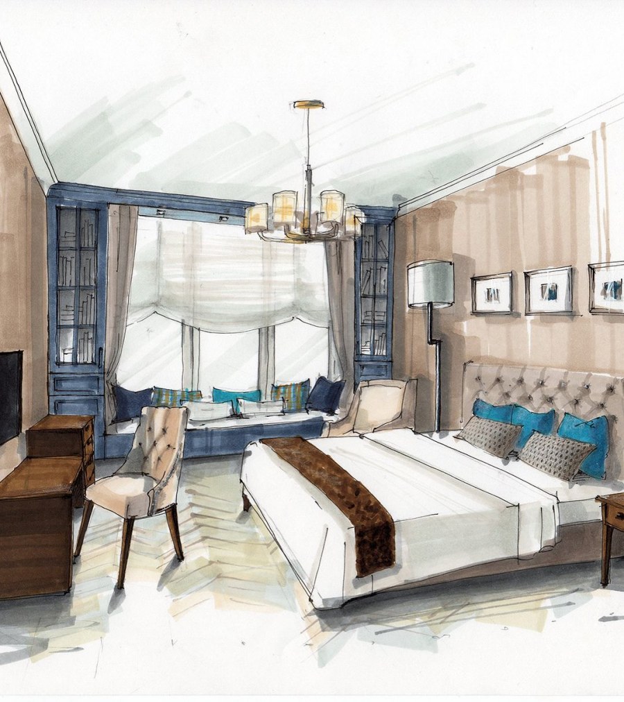 Эскиз интерьера