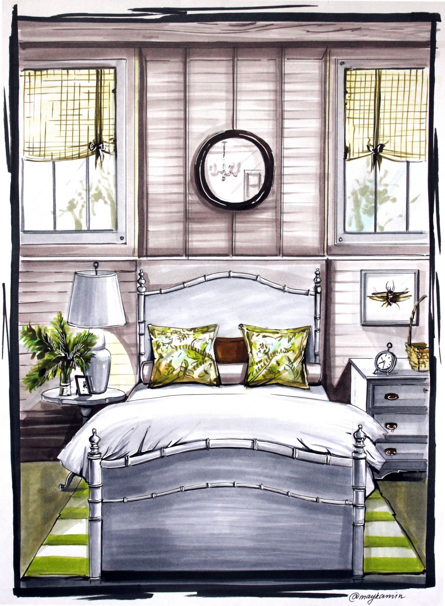 Интериор скетч Ольга Каминская