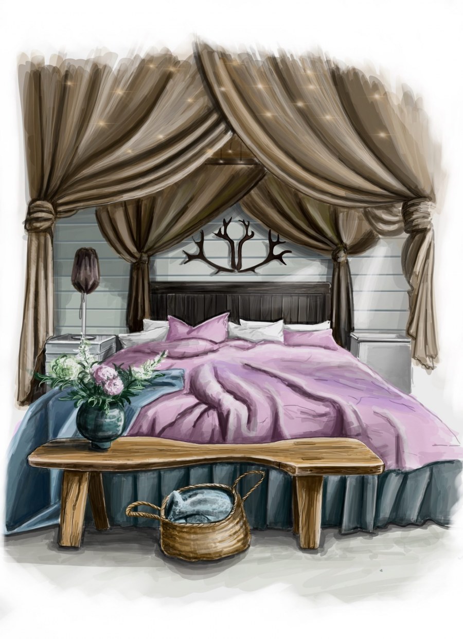 Нарисованный интерьер