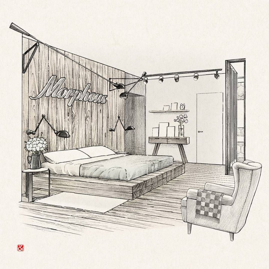 Спальня зарисовка