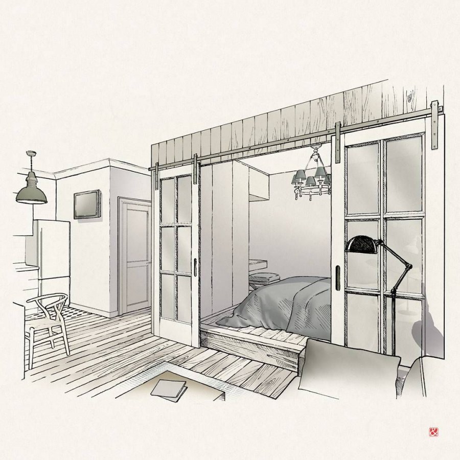 Эскизы интерьера квартиры