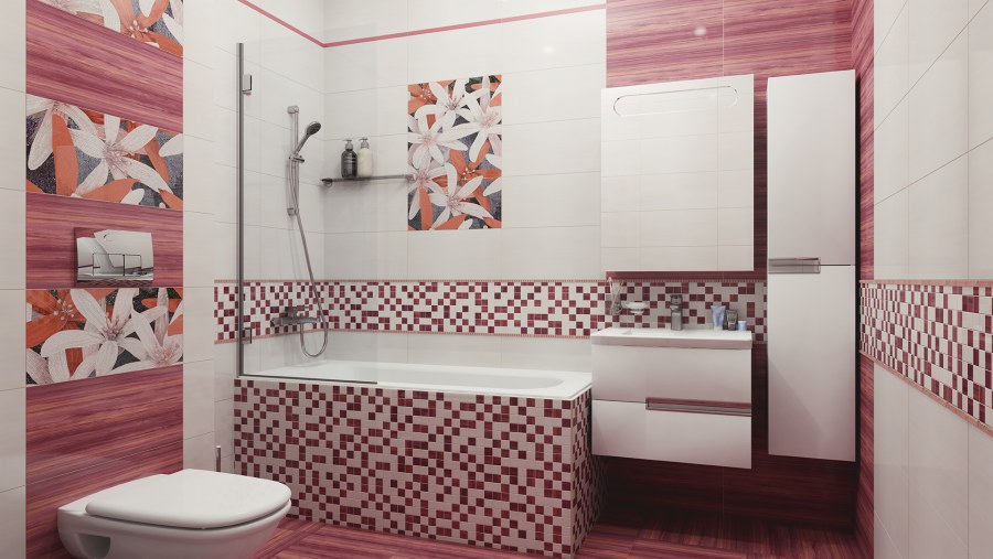 Страйпс бордо плитка настенная