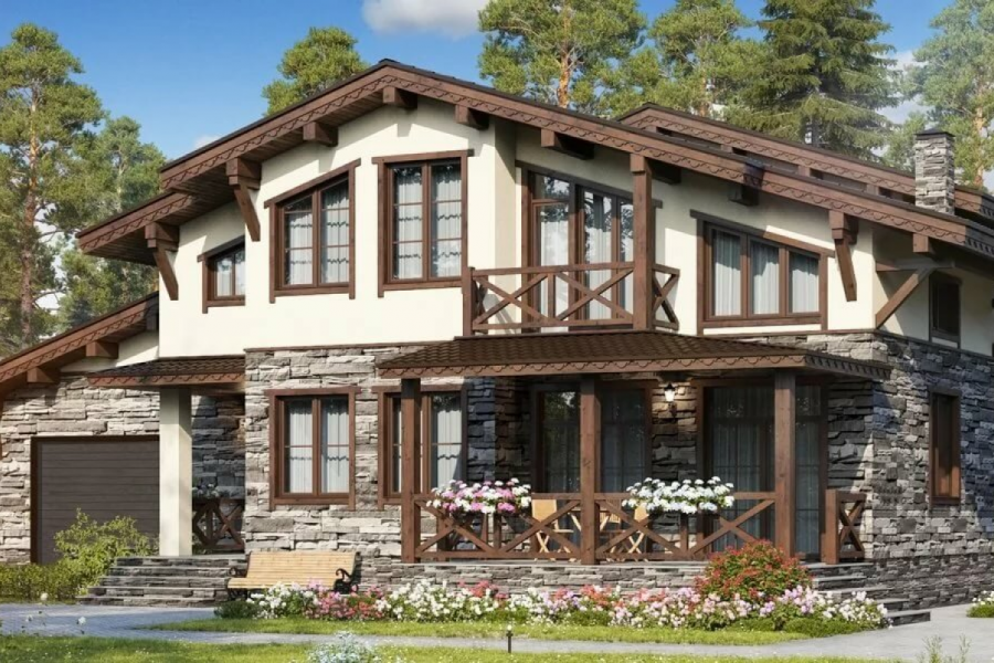 Стиль Шале фасад