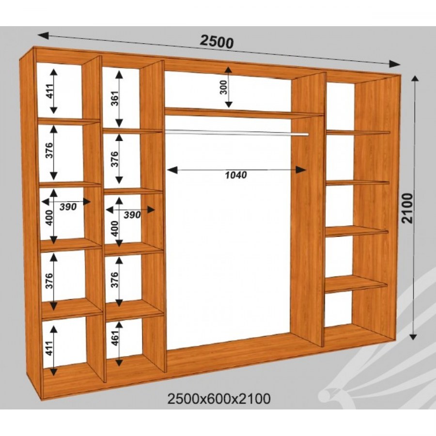 Шкаф сенатор ширина 2600мм