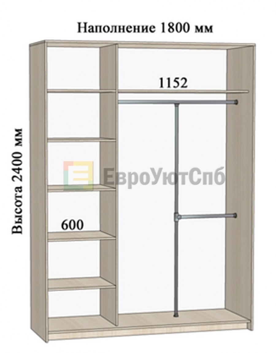 Шкаф купе Феникс 1700