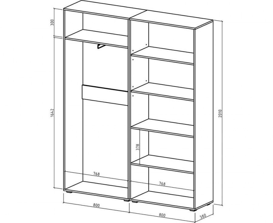 Шкаф Марс-2 бельевой