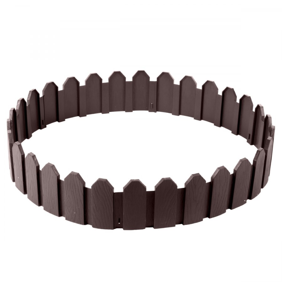 Ограждение садовое декоративное «Дачник» 3 м цвет коричневый