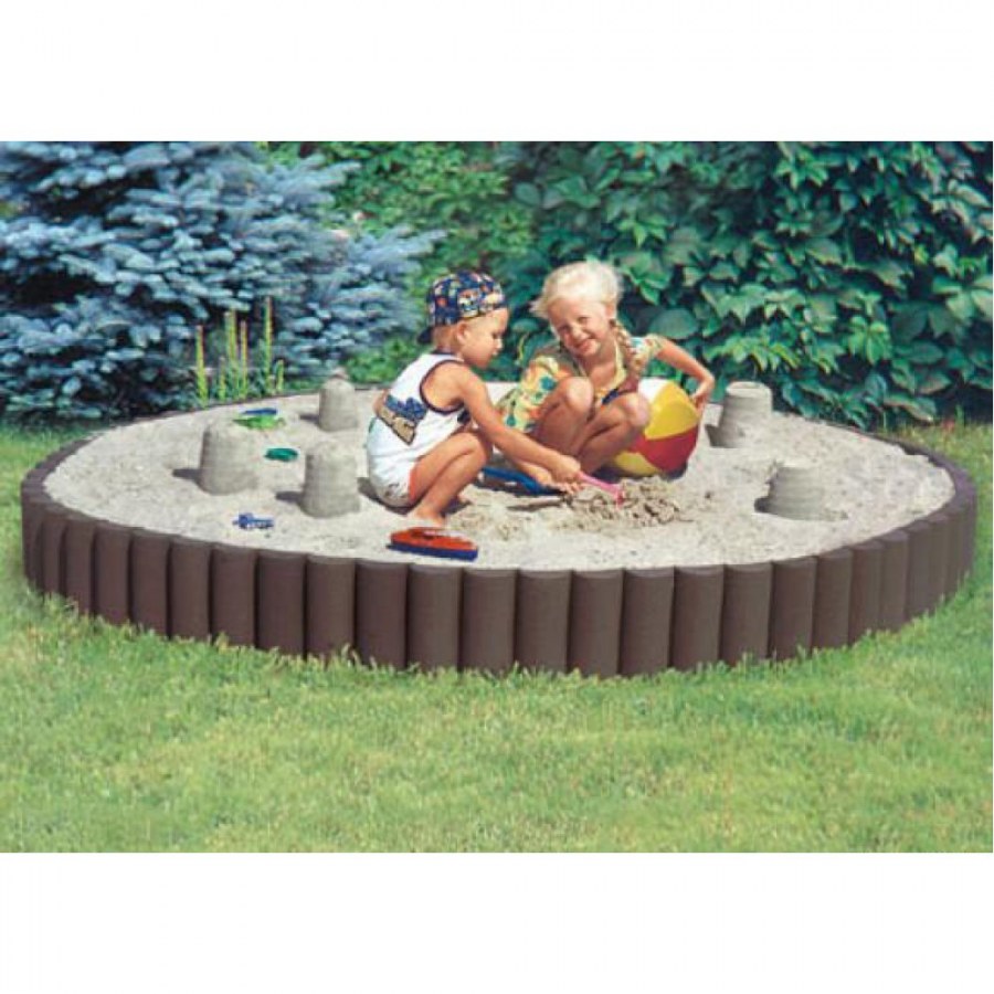 Ограждение садовый конструктор 3м 21см коричневый пластик