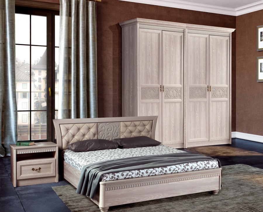 Спальня «Лючия» (дуб Оксфорд серый) 3