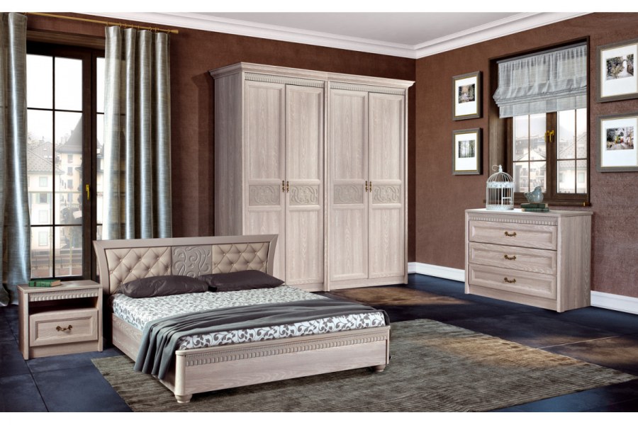 Спальный гарнитур Лючия Оксфорд серый