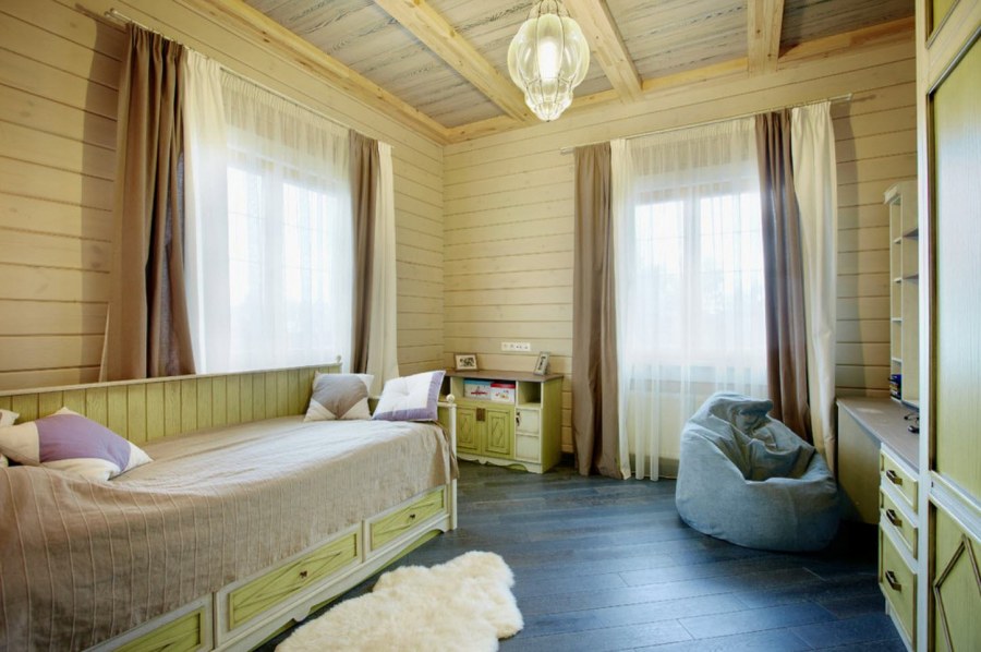 Интерьеры домов из клееного бруса в стиле Прованс