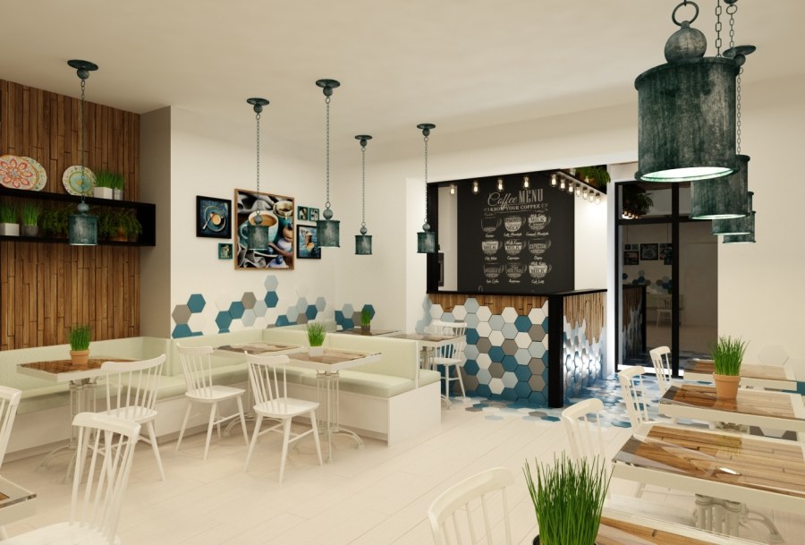 Внутреннее убранство кофейни