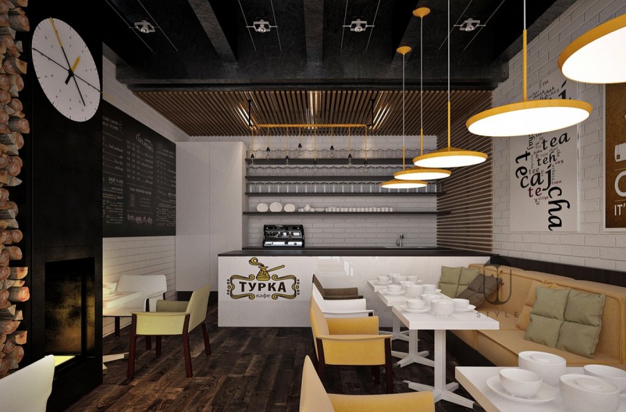 Интерьеры кафе в смешанном стиле