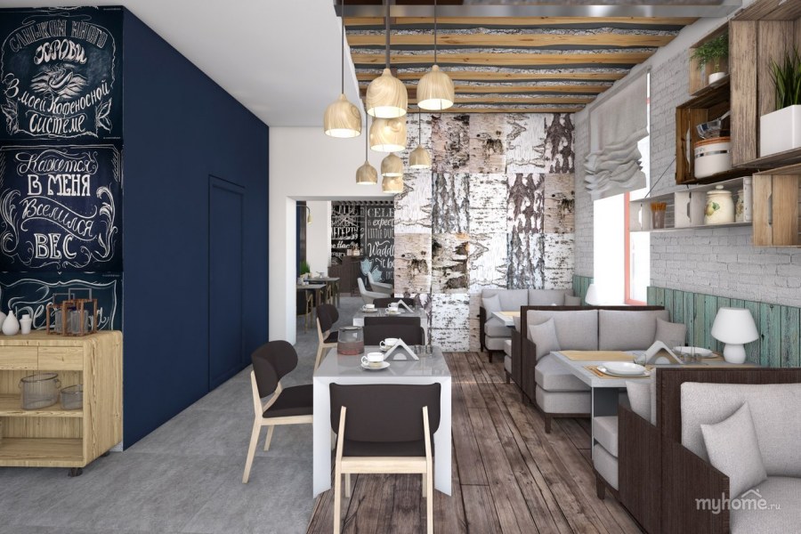 Кофейня в скандинавском стиле