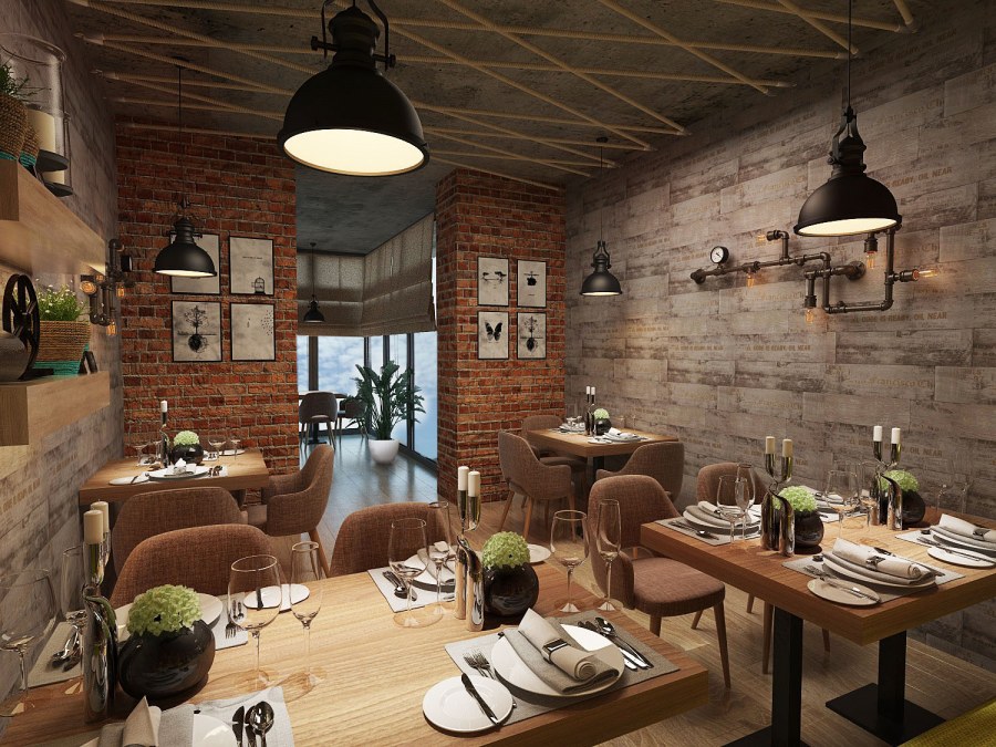 Кафе в стиле лофт