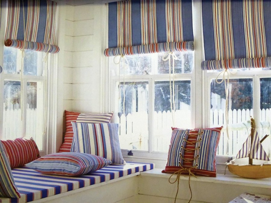 Шторы на веранду в морском стиле