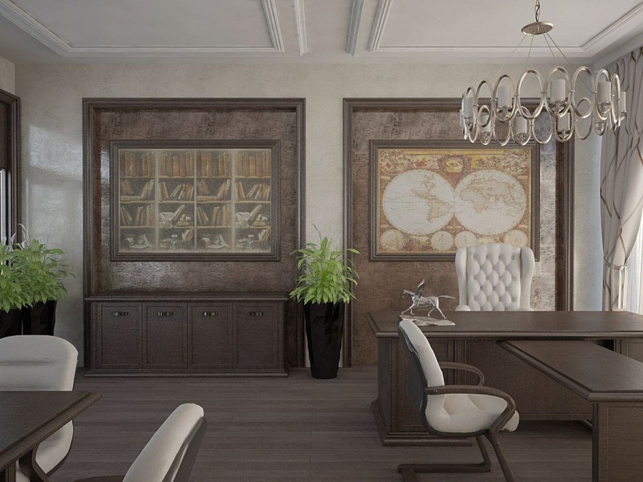 Небольшой кабинет в неоклассическом стиле