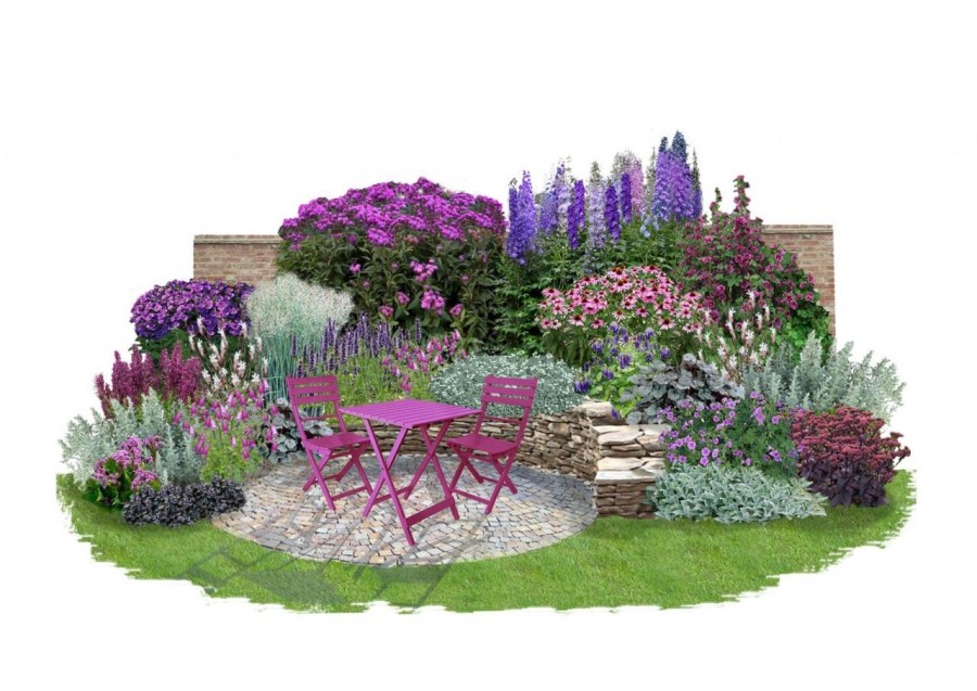 Миксбордер с пряными травами