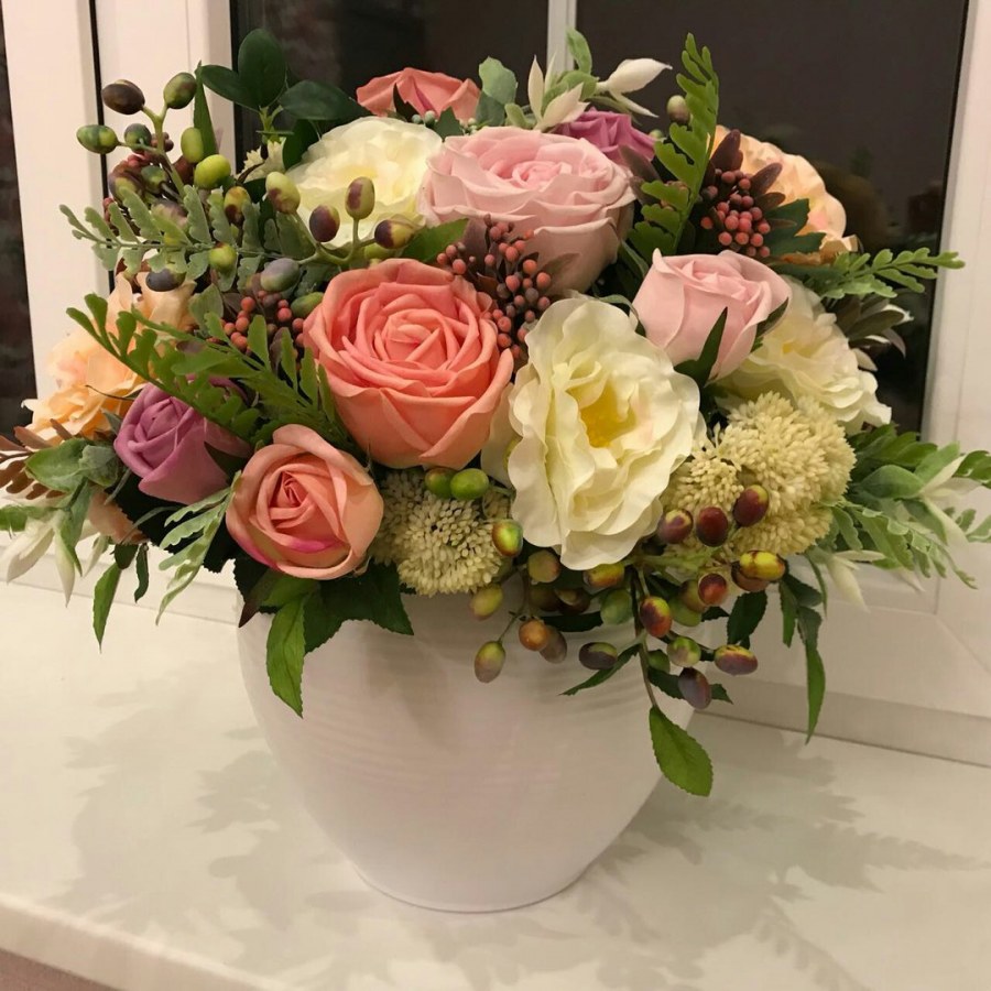 Композиции из искусственных цветов своими руками