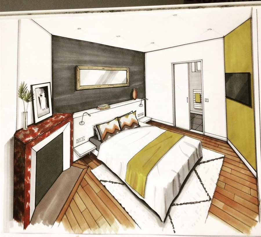 Спальня для рисования