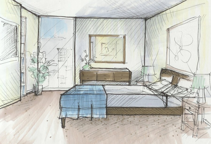 Перспектива спальни