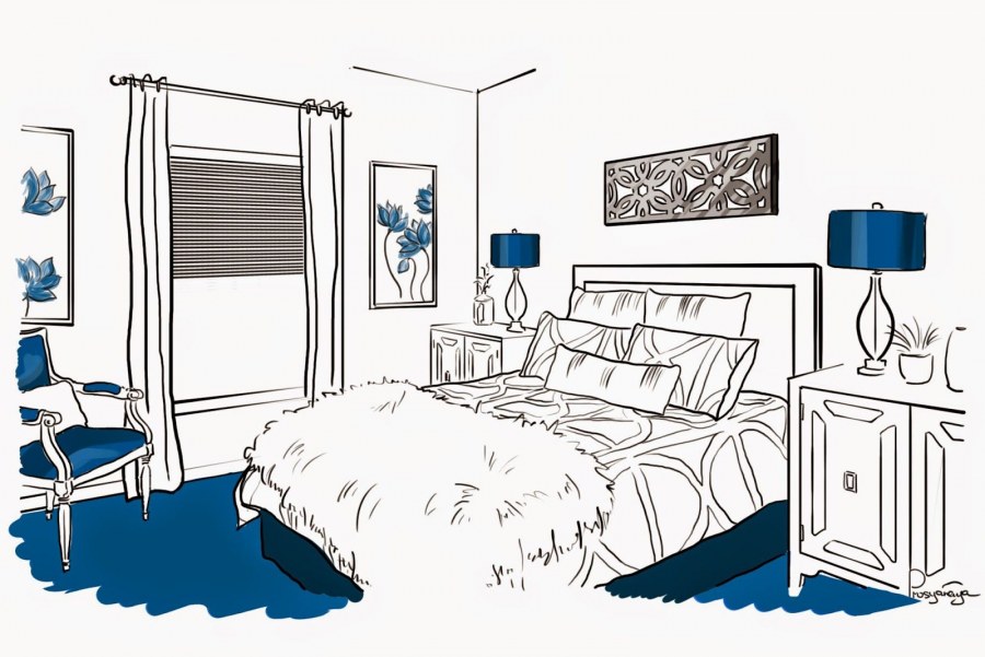 Спальня рисунок