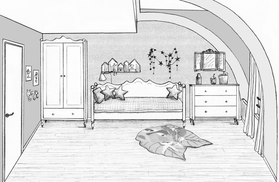 Раскраска интерьер