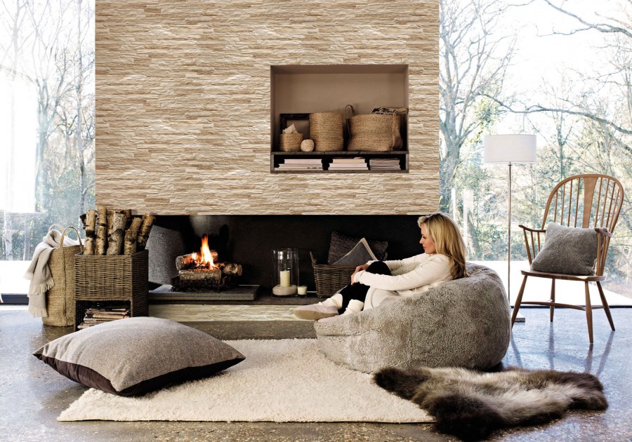 Зимние фотообои в интерьере