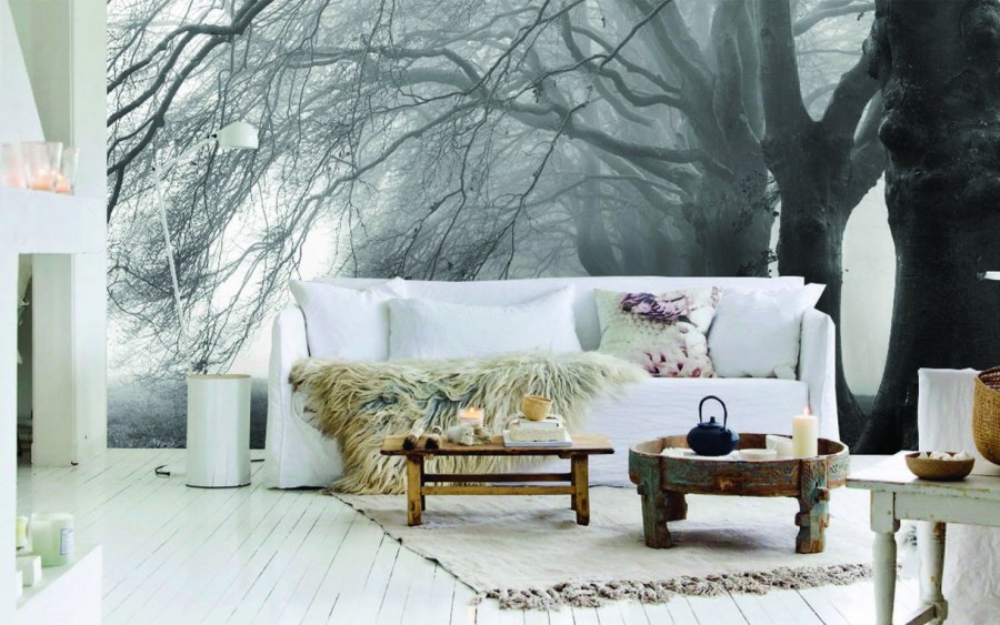 Интерьер в зимних тонах