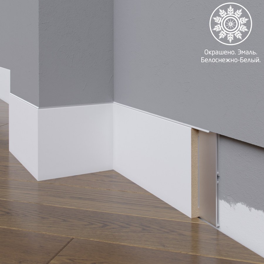 Плинтус плоский сосна 80 мм