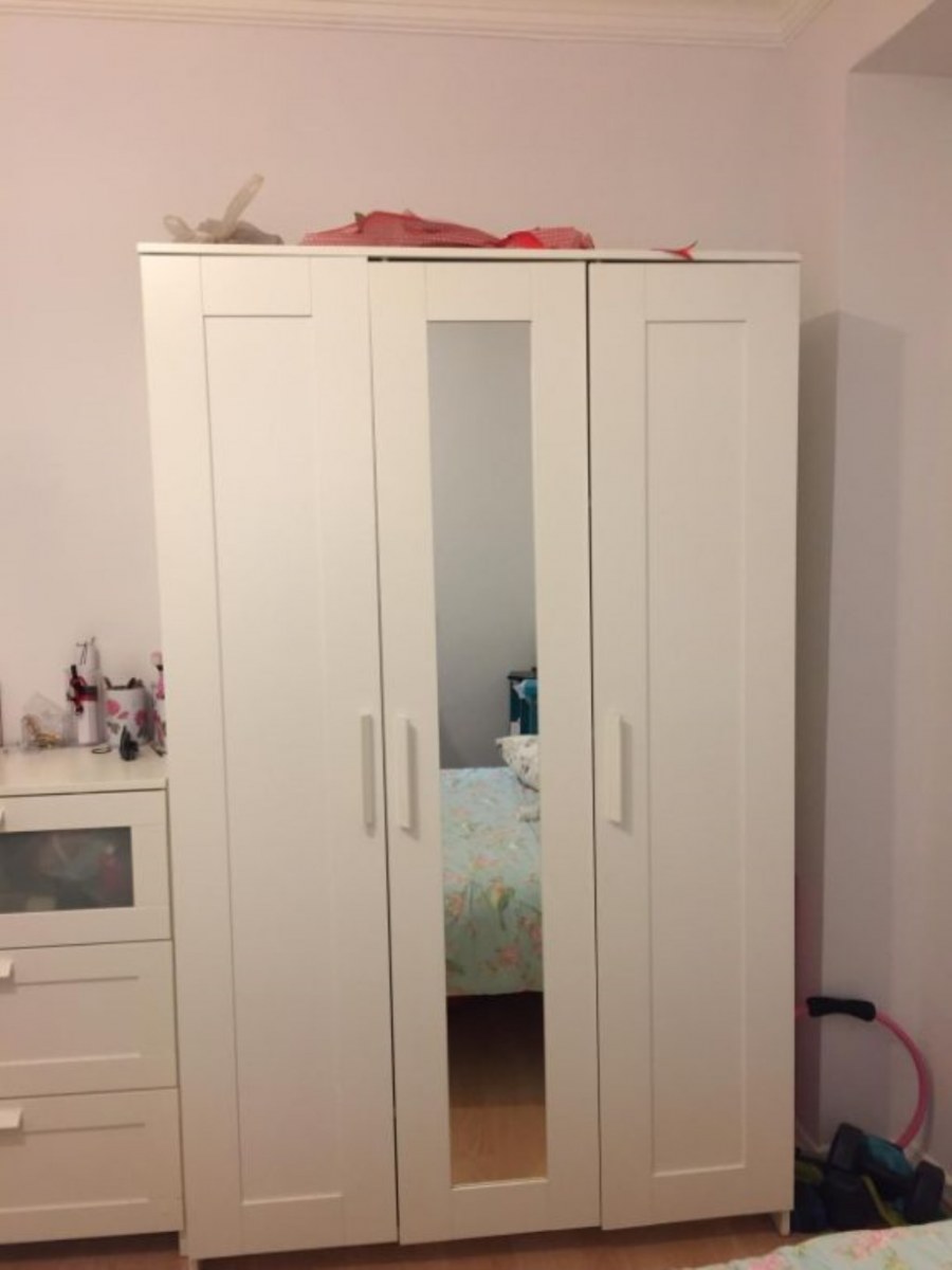 БРИМНЭС шкаф для ТВ, комбинация, белый200x41x95 см