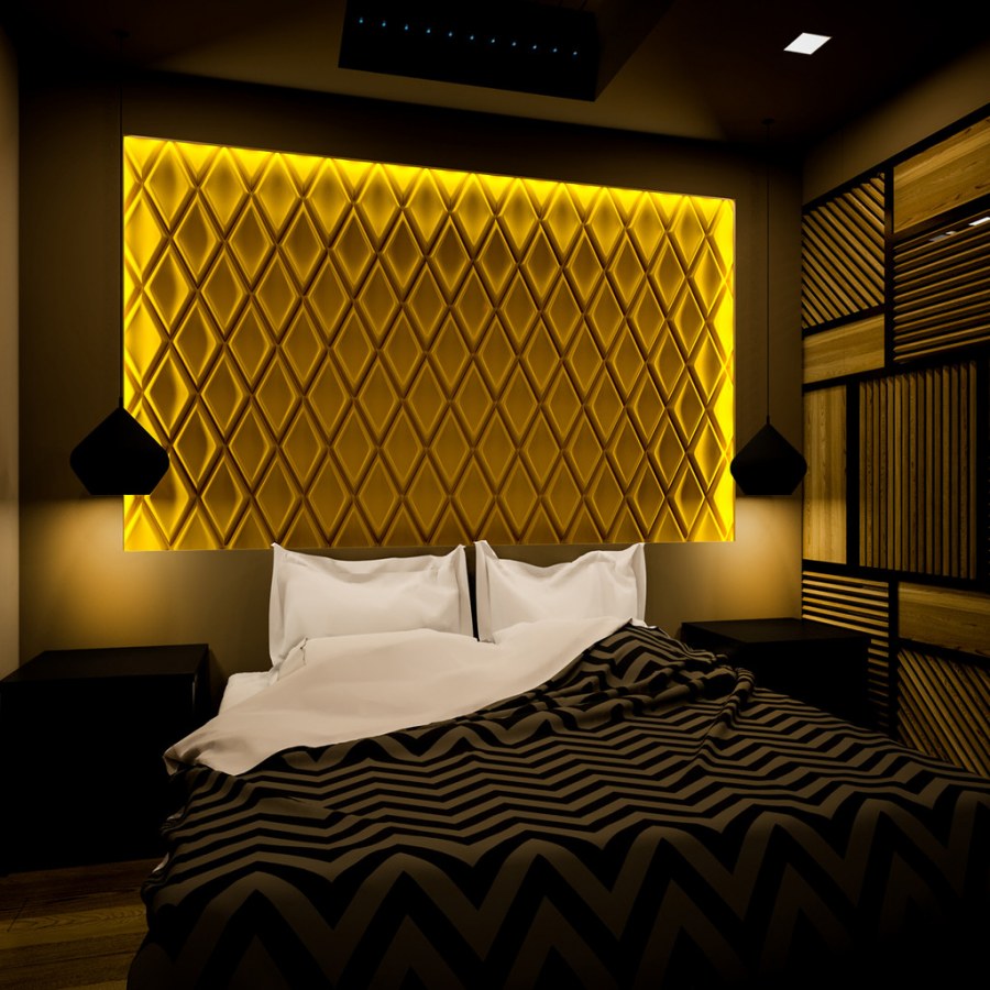 3д панели в спальне