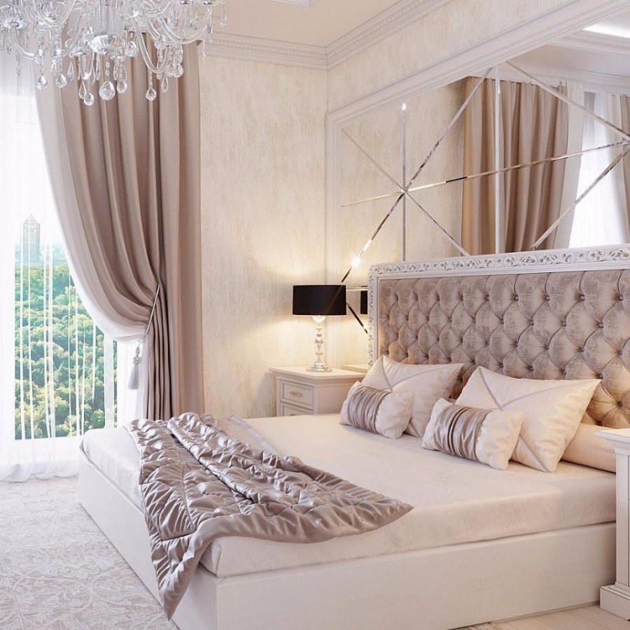 Спальня в светло тонах