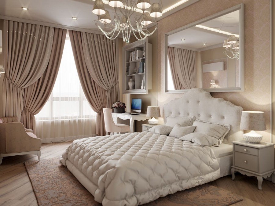 Красивая спальня утром