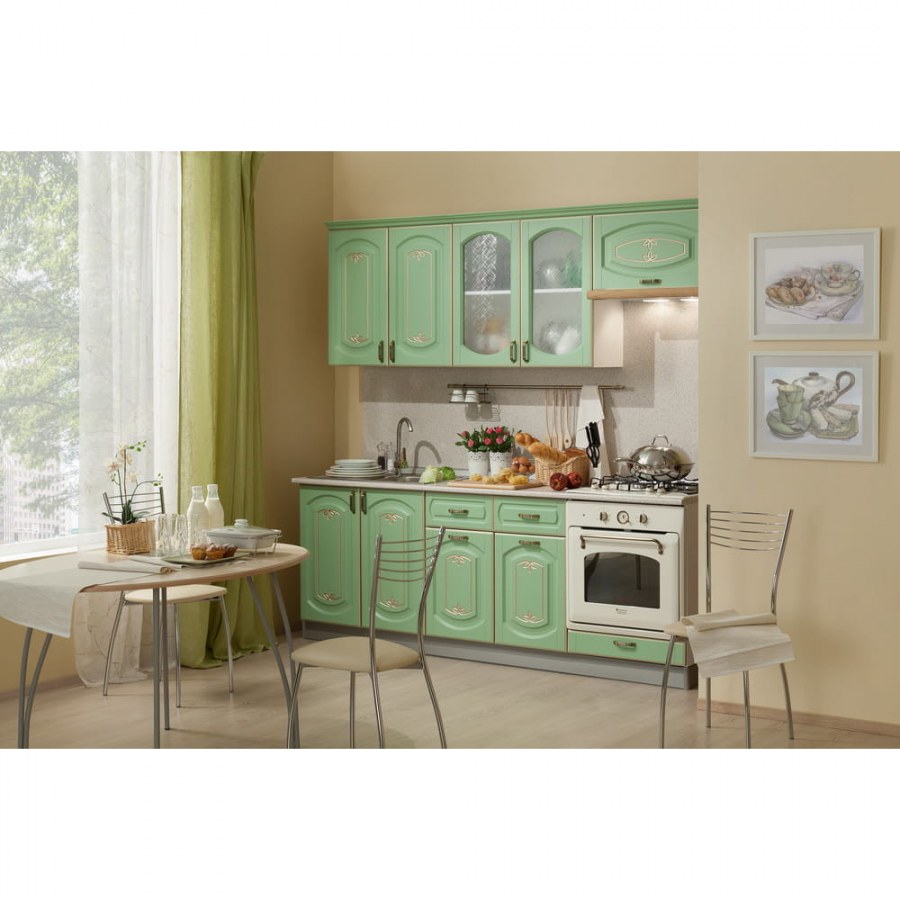 Кухня Одри серый шелк