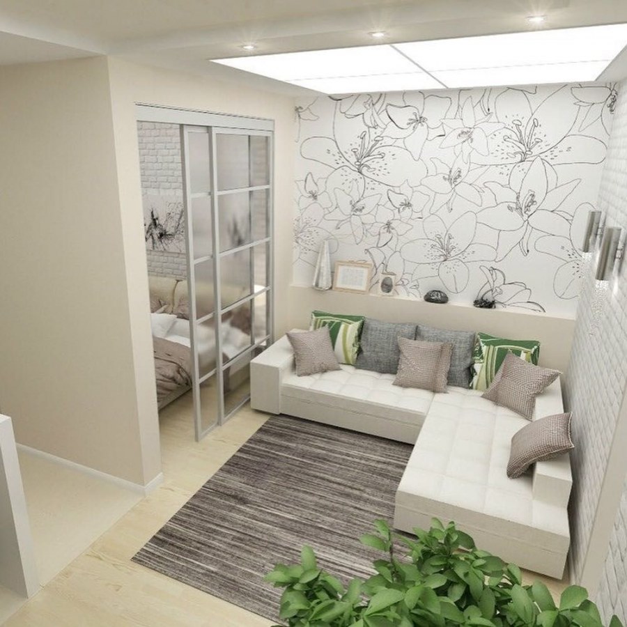 Интерьер однокомнатной квартиры 35 кв